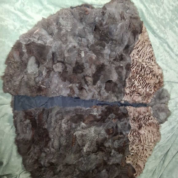 MultiColor Dyed Fur Cape - Picture 2 of 13